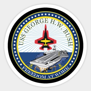 USS George H.W. Bush (CVN-77) wo Txt Sticker